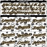 Custom 3D Skull Baseball Jersey - Personalized White Black Gold Design, Team Name & Number Personalized White Black-Old Gold