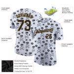 Custom Name and Number 3D Skull T-Shirt for Fashion Performance - Personalized White Black Old Gold Design Personalized White