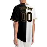Custom Name & Number Authentic Fashion Baseball Jersey - Personalized White Black-Old Gold Team Jersey Personalized White