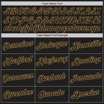 Custom Name and Number Split Fashion Softball Jersey - Personalized White-Black Old Gold Design Personalized White-Black