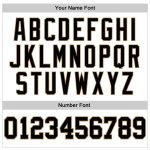 Custom Team Performance T-Shirt with Personalized Name and Number - White Black Gold Long Sleeve Personalized White Black-Old