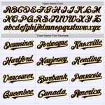 Custom Authentic Throwback Baseball Jersey with Personalized Name and Number - White Black Gold Mesh Team Apparel Personalized