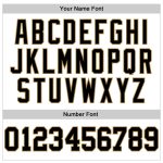 Custom Personalized Football Jersey - Authentic Throwback Mesh in White, Black, Old Gold with Custom Name and Number Personalized