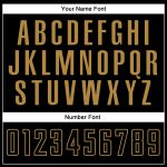 Custom Personalized Soccer Jersey with Name and Number - White Black Old Gold Sublimation Split Fashion Team Uniform Personalized