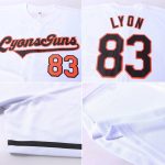 Personalized Authentic Baseball Jersey - White Black Orange Design Personalized White Black-Orange Authentic Baseball Jersey