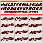 Personalized Authentic Baseball Jersey - White Black Orange Design Personalized White Black-Orange Authentic Baseball Jersey