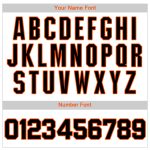 Custom Name and Number Authentic Baseball Jersey - Personalized Black Orange and White Design Personalized White Black-Orange