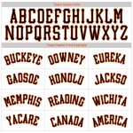 Custom Name and Number Authentic Baseball Jersey - Personalized Black Orange and White Design Personalized White Black-Orange
