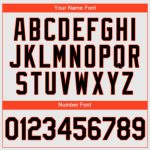 Personalized Authentic Baseball Jersey - White Black Orange Design Personalized White Black-Orange Authentic Baseball Jersey
