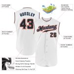Personalized Black-Orange Authentic Sleeveless Baseball Jersey for Men Personalized White Black-Orange Authentic Sleeveless