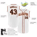 Custom Name Number Baseball Jersey - Personalized Black Orange Sleeveless Authentic Team Gear Personalized White Black-Orange