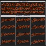 Custom Name and Number Authentic Split Fashion Baseball Jersey - Personalized White-Black Orange Team Apparel Personalized