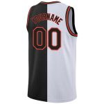 Personalized Black-Orange Basketball Jersey with Custom Name & Number - Authentic Split Fashion Team Apparel Personalized