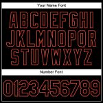 Personalized Black-Orange Basketball Jersey with Custom Name & Number - Authentic Split Fashion Team Apparel Personalized