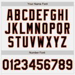 Personalized Bomber Jacket White Black-Orange Two Tone Varsity Letterman Full-Snap Personalized White Black-Orange Bomber