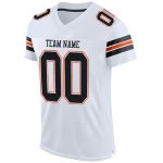Custom Name and Number Authentic Football Jersey - Personalized White Black-Orange Mesh Team Jersey Personalized White Black-Orange