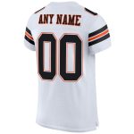 Custom Name and Number Authentic Football Jersey - Personalized White Black-Orange Mesh Team Jersey Personalized White Black-Orange
