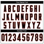 Custom Name and Number Mesh Football Jersey - Personalized White Black-Orange Authentic Throwback Team Jersey Personalized
