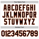 Custom Name and Number Performance T-Shirt - Personalized White Black-Orange Team Apparel Personalized White Black-Orange