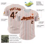 Personalized Orange-Black Authentic Baseball Jersey with Black Orange Pinstripe Design Personalized White (Black Orange Pinstripe)