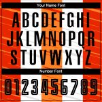 Custom Name Number Soccer Jersey - Personalized Black Orange White Sublimation Team Uniform Personalized White Black-Orange