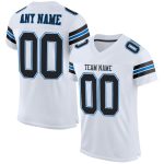 Custom Personalized Black Panther Football Jersey with Blue Mesh - Authentic Team Jersey with Name and Number Personalized
