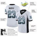Custom Name Number Blue Mesh Football Jersey Personalized Black Panther Design Personalized White Black-Panther Blue Mesh