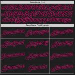 Custom Name Number Authentic Split Fashion Baseball Jersey White Black Pink Personalized White-Black Pink Authentic Split