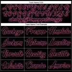 Custom Name Number Baseball Jersey - Personalized Authentic Split Design in White, Black, and Pink Personalized White Black-Pink