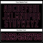 Custom Name Number Baseball Jersey - Personalized Authentic Split Design in White, Black, and Pink Personalized White Black-Pink