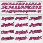 Personalized Pink Black Pinstripe Baseball Jersey Custom Name & Number - Authentic Team Gear Personalized White (Black Pink