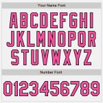 Personalized Pink Black Pinstripe Baseball Jersey Custom Name & Number - Authentic Team Gear Personalized White (Black Pink