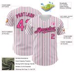 Personalized Pink Black Pinstripe Baseball Jersey Custom Name & Number - Authentic Team Gear Personalized White (Black Pink