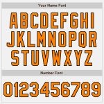 Custom Name Number Softball Jersey Unisex Two-Button Bay Orange Black White Pinstripe Personalized Team Gear Personalized