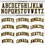 Custom Personalized Black-Gold Basketball Jersey with White Black Pinstripe Design - Team Name and Number Personalized White