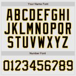 Custom Personalized Black and White Pinstripe Baseball Jersey with Raglan Sleeves, Team Name and Number Personalized White