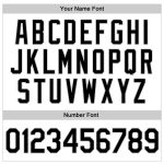Customizable Baseball Jersey Shirt - Personalized Rib-Knit Throwback with Pinstripe in Black and Gray - Team Name & Number