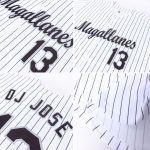 Custom Name Number Baseball Jersey - Personalized Black Gray White Pinstripe Team Apparel Personalized White Black Pinstripe