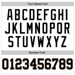 Custom Name Number Basketball Jersey - Personalized White Black Pinstripe Old Gold Design Personalized White Black Pinstripe