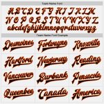 Custom Name Number Varsity Letterman Jacket Black Orange Pinstripe Bomber Full-Snap for Teams Personalized Apparel Personalized