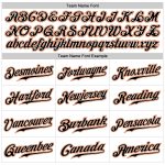 Custom Team Name and Number Sports Pants - Personalized Black-Orange Pinstripe Design Personalized White Black Pinstripe