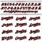 Custom Name Number Personalized Authentic Softball Jersey - Black Red White Black Pinstripe Team Apparel Personalized White