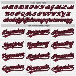 Custom Name and Number Personalized Authentic Baseball Jersey - White Black Pinstripe Crimson Team Jersey Personalized White