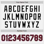 Custom Name and Number Personalized Authentic Baseball Jersey - White Black Pinstripe Crimson Team Jersey Personalized White
