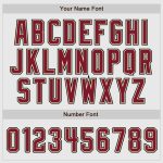 Customizable Crimson and Black Pinstripe Baseball Jersey with Authentic Raglan Sleeves - Personalized Name and Number Personalized