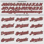 Customizable Crimson and Black Pinstripe Baseball Jersey with Authentic Raglan Sleeves - Personalized Name and Number Personalized