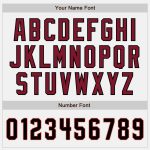 Custom Name Number Pinstripe Bomber Jacket Varsity Letterman Cream Black Crimson City Full-Snap Personalized White Black