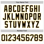 Customizable Black White Pinstripe Gold Baseball Jersey with Personalized Name and Number - Sleeveless Team Apparel Personalized