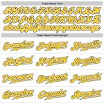 Custom Team Name Number Sports Pants - Personalized Black White Pinstripe Gold-Black Personalized White Black Pinstripe Gold-Black