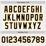 Custom Name Number Unisex Softball Jersey Two-Button Gold White Black Pinstripe Design Personalized White Black Pinstripe